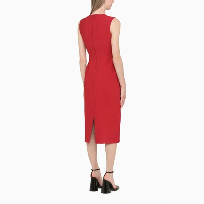Shop Alexander Mcqueen Sheath Dress In Red