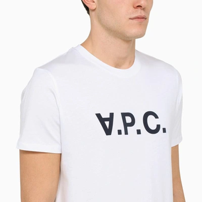 Shop Apc A.p.c. Logoed Crewneck T-shirt In White