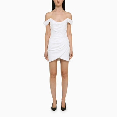Shop Costarellos Leanna Ecru Short Dress In White