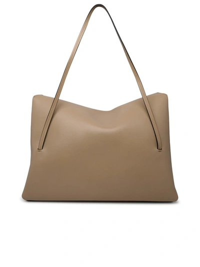 Shop Wandler 'jo' Beige Leather Bag
