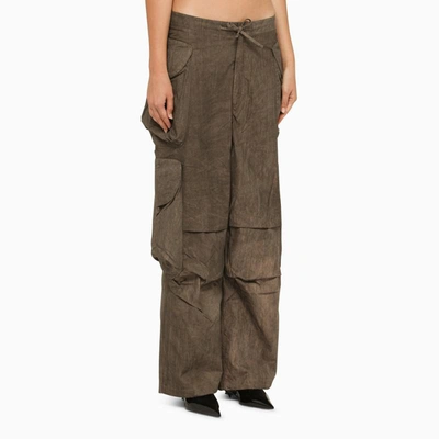 Shop Entire Studios Shaded Cargo Trousers In Brown