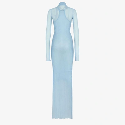 Shop Fendi Long Dress In Light In Blue