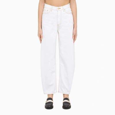 Shop Ganni Regular Jeans In White