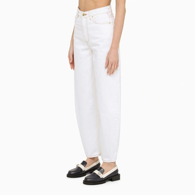 Shop Ganni Regular Jeans In White