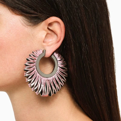 Shop So-le Studio Metallic Revolve Earrings In Pink