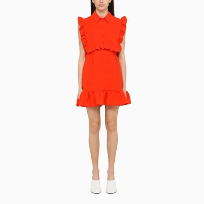 Shop Sportmax Dress With Ruffles In Red