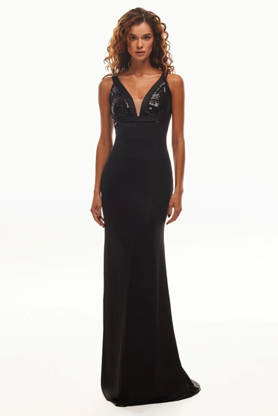 Shop Milla Show-stealer Black Maxi Dress With A V-neckline, Smoky Quartz