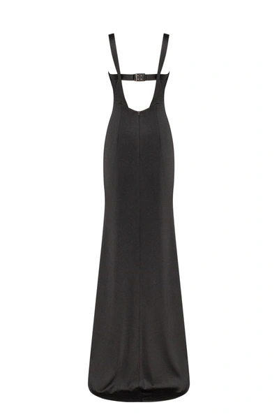 Shop Milla Show-stealer Black Maxi Dress With A V-neckline, Smoky Quartz