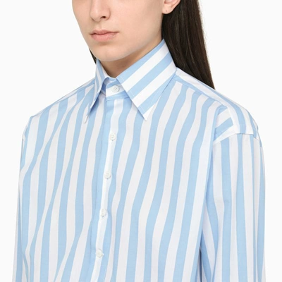 Shop Woera White/blue Cropped Shirt