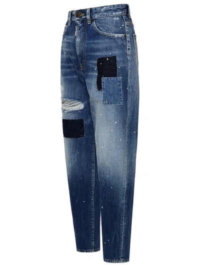 Shop Dsquared2 Sasson Jeans In Light Blue Denim