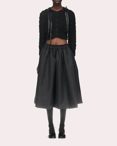 Shop Simone Rocha Women's Bubble Knit Bow Cardigan In Black