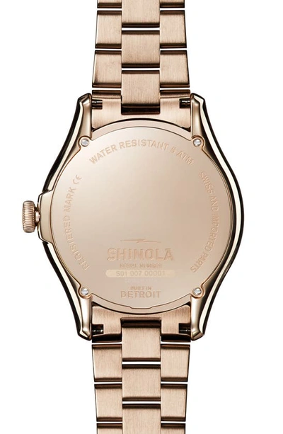 Shop Shinola The Vinton Bracelet Watch, 38mm In Gold/ Ivory/ Gold