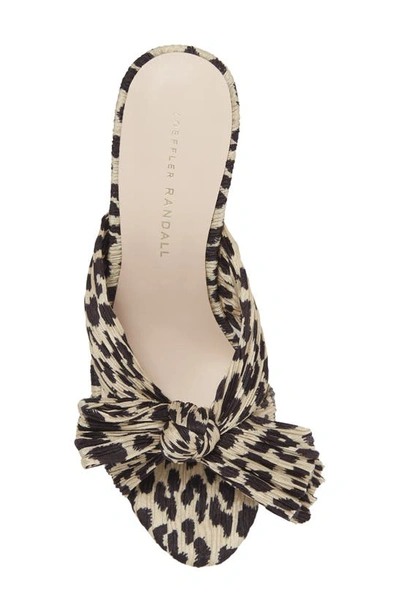 Shop Loeffler Randall Penny Knotted Lamé Sandal In Leopard