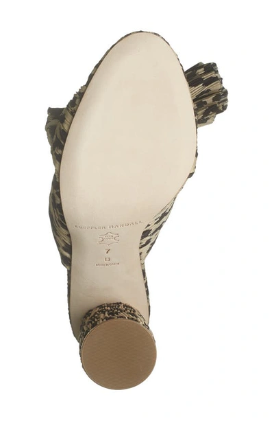 Shop Loeffler Randall Penny Knotted Lamé Sandal In Leopard