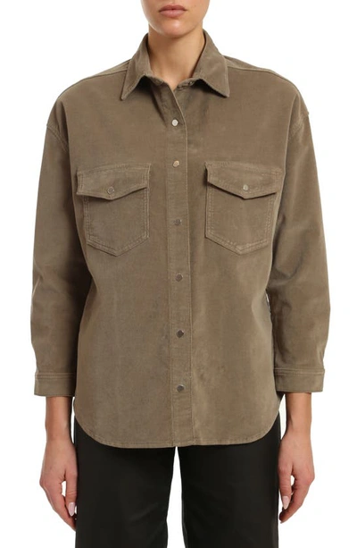 Mavi Jeans Livia Aloe Corduroy Button-up Shirt In Aloe Cord