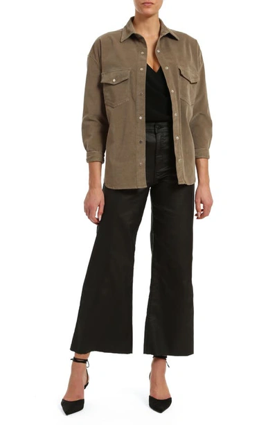 Mavi Jeans Livia Aloe Corduroy Button-up Shirt In Aloe Cord