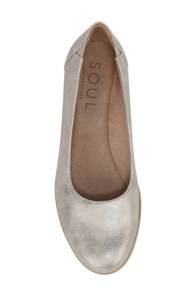 Soul Naturalizer Idea Ballet Wedge Slip-on Flat In Light Gold Faux Leather