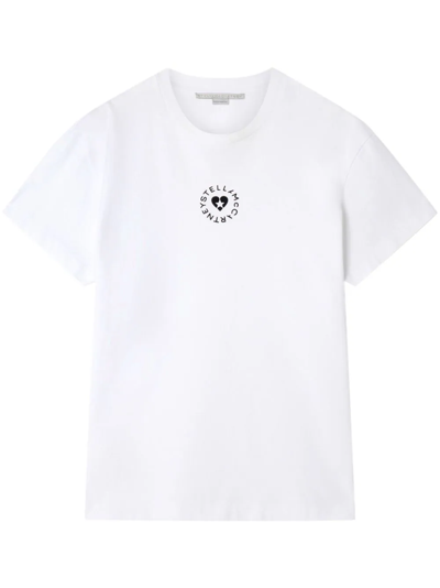 Shop Stella Mccartney Lovestruck T-shirt In White