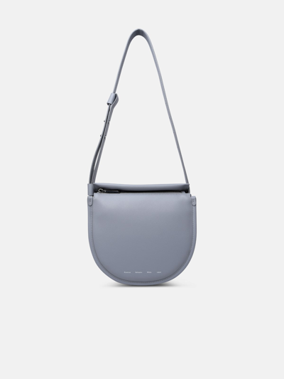 Shop Proenza Schouler White Label 'baxter' Grey Nappa Leather Bag