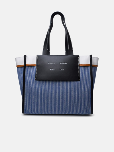Shop Proenza Schouler White Label Black 'morris' Fabric Bag In Light Blue