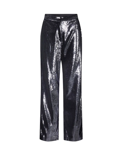 Samsoe & Samsoe Agneta High-waist Palazzo Trousers In Blue