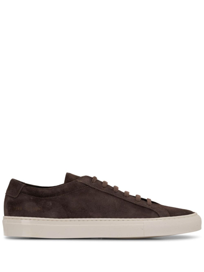 Shop Common Projects Suede Lace-up Sneakers - Men's - Rubber/leather/suede In Brown