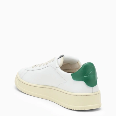 Shop Autry White/green Dallas Sneakers In Leather