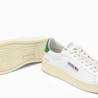 Shop Autry White/green Dallas Sneakers In Leather