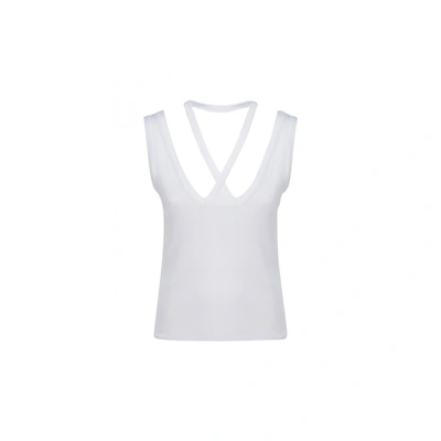 Mm6 Maison Margiela Crisscross Halter Cotton Tank Top