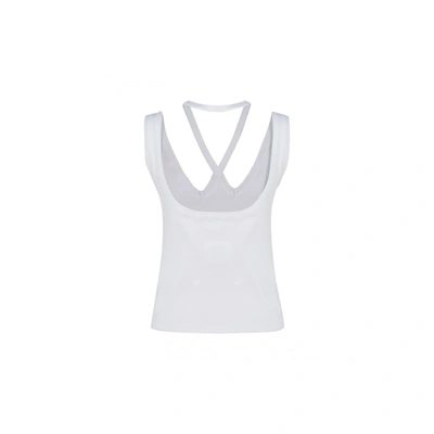 Mm6 Maison Margiela Crisscross Halter Cotton Tank Top