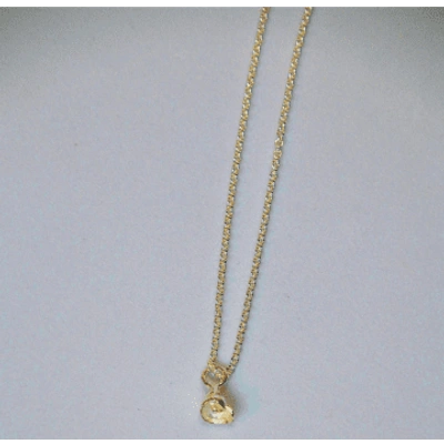 Shop Hannah Bourn Tiny Periwinkle Necklace In Metallic