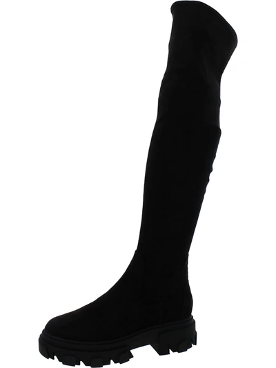 Shop Calvin Klein Jeans Est.1978 Linnie 2 Womens Pull On Tall Knee-high Boots In Black