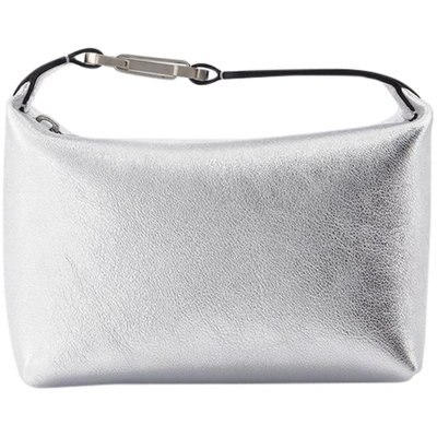 Shop Eéra Moonbag Bag In Silver Leather