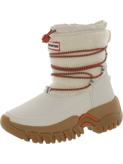 Shop Hunter Wanderer Short Womens Faux Fur Cold Weather Winter & Snow Boots In Multi