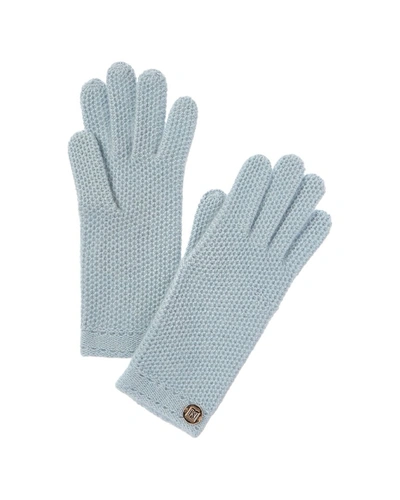 Shop Bruno Magli Honeycomb Knit Cashmere Glove's In Green