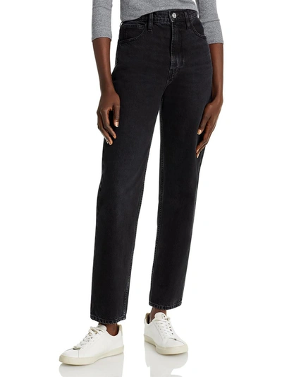 Shop Frame Womens Straight Leg High-rise High-waist Jeans In Multi