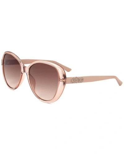 Shop Jimmy Choo Women's Amira/g/s 57mm Sunglasses In Brown