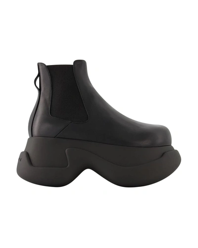 Shop Marni Chunky Chelsea Boots -  - Leather - Black