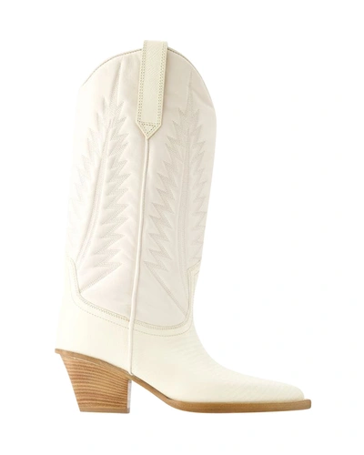 Shop Paris Texas Rosario 60 Boots -  - Leather - Beige In White