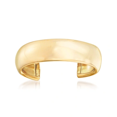 Ross-simons 14kt Yellow Gold Wide Adjustable Toe Ring In Yellow