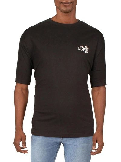 Shop Levi's Mens Crewneck Logo T-shirt In Black