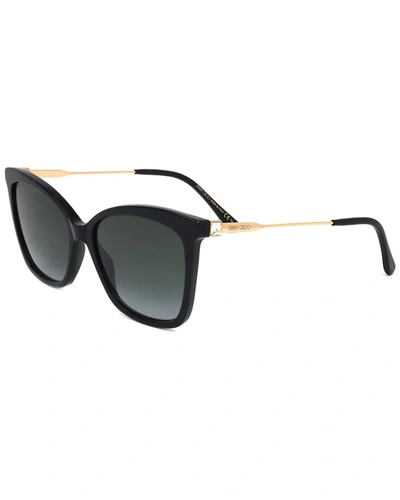 Shop Jimmy Choo Women's Maci/s 55mm Sunglasses In Black