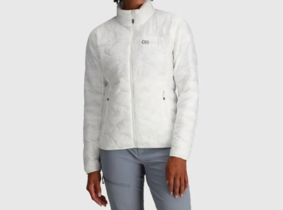 Shop Outdoor Research Womens Superstrand Lt Jacket In Snow In White
