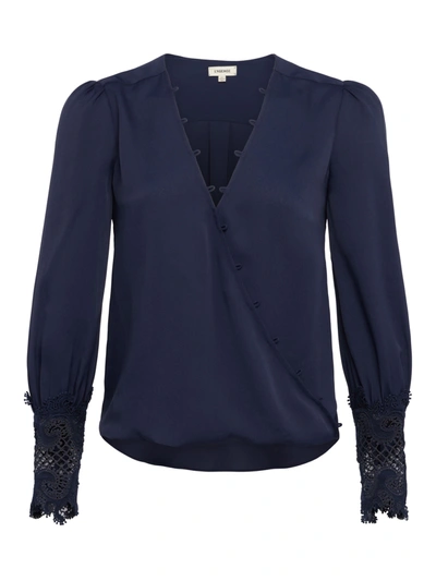 Shop L Agence Arti Blouse In Midnight