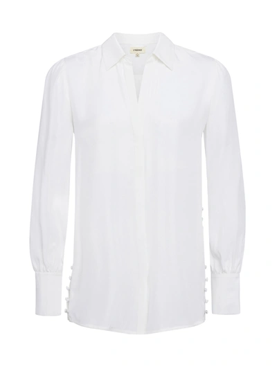 Shop L Agence Fabienne Tunic Blouse In Ivory