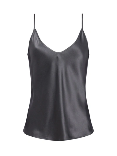 Shop L Agence Lexi Camisole Tank In Charcoal Grey