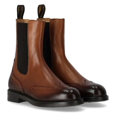 Shop Doucal's Deco' Brown Chelsea Boot In Black