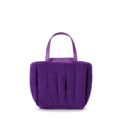 Shop Themoirè Aria Coral Sponge Purple Handbag