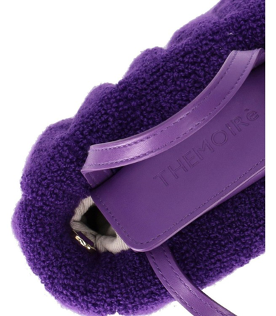 Shop Themoirè Aria Coral Sponge Purple Handbag