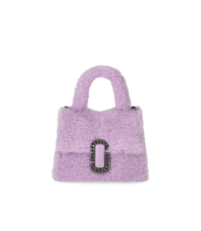 Shop Marc Jacobs The Teddy St. Marc Mini Top Handle Lavender Bag In Purple